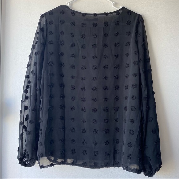 Sheer Black Polka Dot Top - Picture 5 of 5